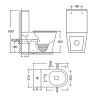 Унітаз-компакт Mixxus BEVEL-0405-R 605х370х800mm, система змиву RIMLESS (MI6728)