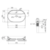 Умывальник накладной керамический Mixxus Premium Ellipse-0202 610x400x120mm (MP6483)