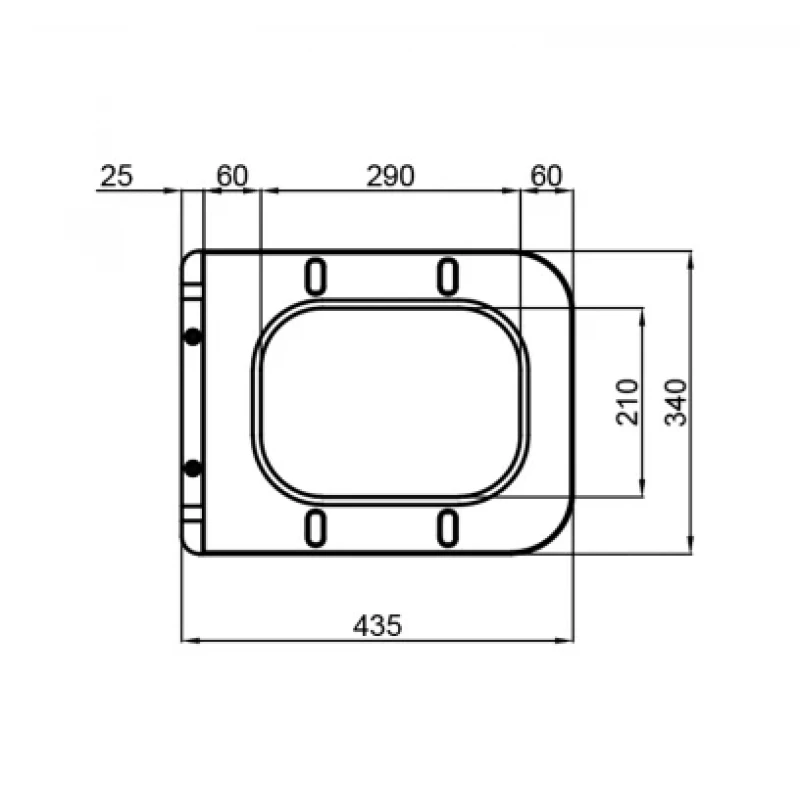 Сидіння-кришка для унітазу Mixxus SEAT COVER QUADRO-2003 з мікроліфтом 430х338х35mm (MI6689)