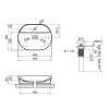 Умывальник накладной керамический Mixxus Premium Ellipse-0201 505x385x120mm (MP6482)