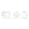 Унитаз подвесной Mixxus Premium Quadro-0302-T1 530x360x365mm, система смыва Tornado 1.0 (MP6456)