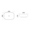 Раковина накладна Mixxus Premium DIVERSE-0115 GRAY 490x395x135mm (MP6650)