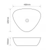 Раковина накладна Mixxus Premium WAVE-0104 MARBLE 460х420х130mm (MP6534)