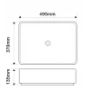 Раковина накладна Mixxus Premium BEVEL-0102 MARBLE 495х370х135mm (MP6519)
