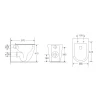 Унітаз підлоговий безбачковий Mixxus Premium ELLIPSE-0701-T1 570х365х410mm, система змиву TORNADO 1.0 (MP6593)