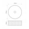 Раковина накладна Mixxus Premium WAVE-0102 MARBLE 370х370х130mm (MP6528)