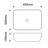 Раковина накладна MIXXUS PREMIUM DIVERSE-0113 MARBLE 455х325х135mm (MP6544)