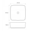 Раковина накладна Mixxus Premium DIVERSE-0104 MARBLE 370х370х135mm (MP6537)