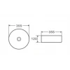 Раковина накладна Mixxus Premium Topper-0101 Black 355x355x120mm (MP6490)