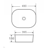 Умывальник накладной керамический Mixxus Premium Diverse-0101 490x395x150mm (MP6484)