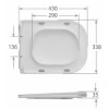 Унітаз-компакт Mixxus QUADRO-0404-T1 660х360х820mm, система змиву TORNADO 1.0 (MI6688)