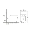 Унитаз моноблок напольный Mixxus BEVEL-0406-T1 690х360х790mm, система смыва TORNADO 1.0 (MI6729)