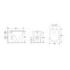 Унітаз підлоговий безбачковий MIXXUS PREMIUM BEVEL-0701-T1 580х365х430mm, система змиву TORNADO 1.0 (MP6597)