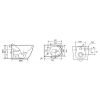 MIXXUS PREMIUM ELLIPSE-SET-2101 GRAY Комплект: Унитаз система смыва TORNADO 3.0+ Инсталляция с панелью смыва GUN GRAY (MP6668)