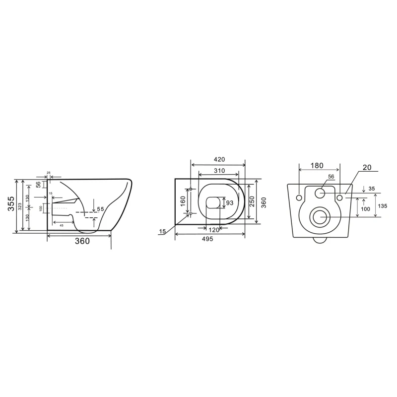 MIXXUS PREMIUM ELLIPSE-SET-2101 GRAY Комплект: Унитаз система смыва TORNADO 3.0+ Инсталляция с панелью смыва GUN GRAY (MP6668)