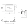 Умывальник накладной керамический Mixxus Premium Diverse-0102 610x400x145mm (MP6486)