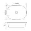 Раковина накладна Mixxus Premium ELLIPSE-0103 550х390х140mm (MP6553)