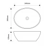 Раковина накладна Mixxus Premium ELLIPSE-0107 345х265х120mm (MP6525)
