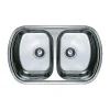 Мийка кухонна Haiba 80x49 Double (decor) (HB0572)