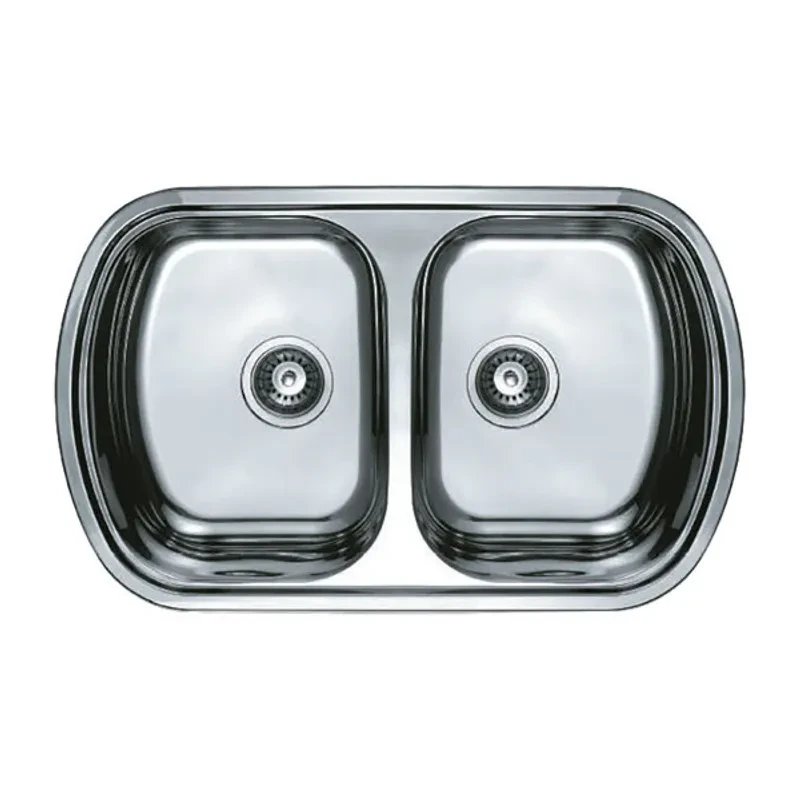 Мийка кухонна Haiba 80x49 Double (decor) (HB0572)