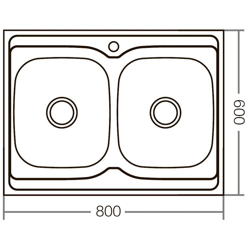 Кухонна мийка накладна Zerix Z8060B-08-180E (Satin) (ZX1620)