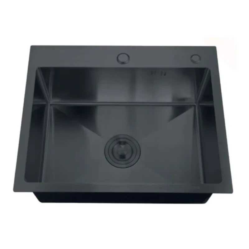 Мийка Zerix ZH5050B-215 (3.0/1.0) PVD-Black з диспенсером та сушаркою для посуду (ZM5559)