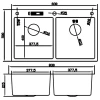 Мойка из нержавеющей стали MIXXUS MH8350-DK NANO-SILVER (3.0/0.8) цвет нержавейка (MI7052)