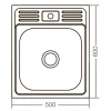 Кухонна мийка накладна ZERIXZ5060-06-160E (satin) (ZX1611)