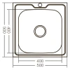 Кухонна мийка накладна Zerix Z5050-04-160E (Satin) (ZX1608)