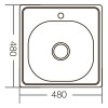 Мийка кухонна Zerix Z4848-06-160D (decor) (ZM0558)