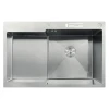 Мойка MIXXUS MH7849R-HK NANO-SILVER (3.0/0.9) из нержавеющей стали "глубокое крыло", с подставкой под ножи (MX1937)