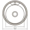 Мийка кухонна Zerix Z490-06-180D (decor) (ZX1583)