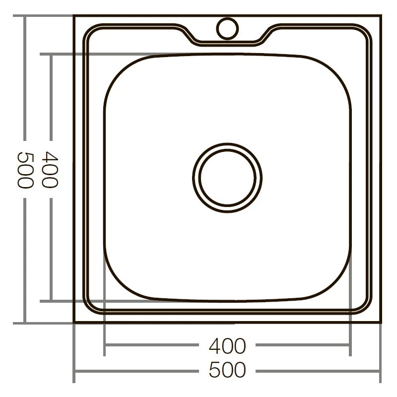 Кухонна мийка накладна Zerix Z5050-06-160E (Satin) (ZX1609)
