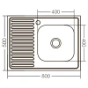 Кухонна мийка накладна Zerix Z8050R-04-160E (Satin) (ZX1615)