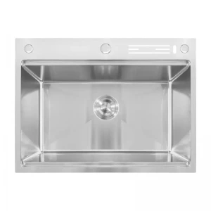 Мойка Mixxus MH7050-SK NANO-SILVER (3.0/0.8) с н.ст. со ступенькой для суш.,с подст.под ножи(нерж.)(MX1943)