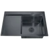 Мийка Zerix ZH7849RB-215 (3.0/1.0) PVD-Black з диспенсером та сушаркою для посуду (ZM5569)