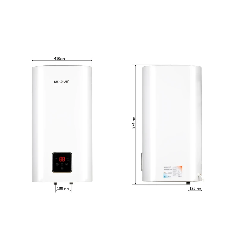 Водонагреватель "Квадрат" Mixxus EWH-13080 CUBE WET(V) накопительный 80 л, мокрый тен 2,0 kW (WH0612)