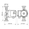Насос циркуляционный центробеж. Koer KP.GRS-25/8-2-180 (с гайками, кабелем и вилкой) (KP0253)