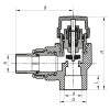 Кран термостатичний кутовий PPR 20x1/2 Koer K0149.PRO (KP0189)