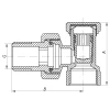 Вентиль кутовий 3/4x3/4 Koer KR.902 (KR0139).