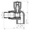 Кран радіаторний 25x3/4 кутовий PPR Koer K0158.PRO (KP0202)