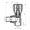 Вентиль радіаторний кутовий PPR 25x3/4 (Koer K0168.PRO) (KP0217)