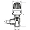 Кран термостатичний з термоголовкою кутовий 20x1/2 PPR KOER K0153.PRO (KP0195)