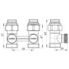 Вузол нижнього підключення радіатора прямий 3/4'' (комплект) Koer KR.1131 (KR2815)