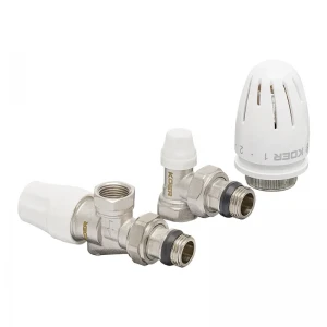 Комплект для подключения радиатора Koer SET-13 - 1/2"x1/2" (осевой) с термоголовкой ВН (KR3176)