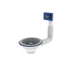 Випуск різьбовий Zerix KS-01 3 1/2" з гнучким прямокутним переливом (ZX5091)