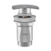 Донный клапан для умывальника с переливом Koer PW-04-01 1 1/4'' (кнопка) (Цвет хром) (KR3398)