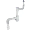 Сифон для кухні Zerix SK-04-В 1 1/2"x40 з різьбовим випуском та круглим переливом (ZX5085)