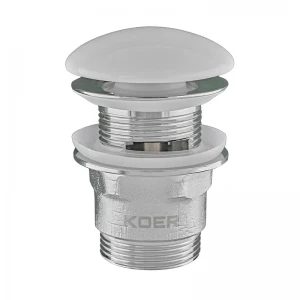 Донний клапан для умивальника з переливом Koer PW-03-11 1 1/4'' (кнопка) (KR3397)