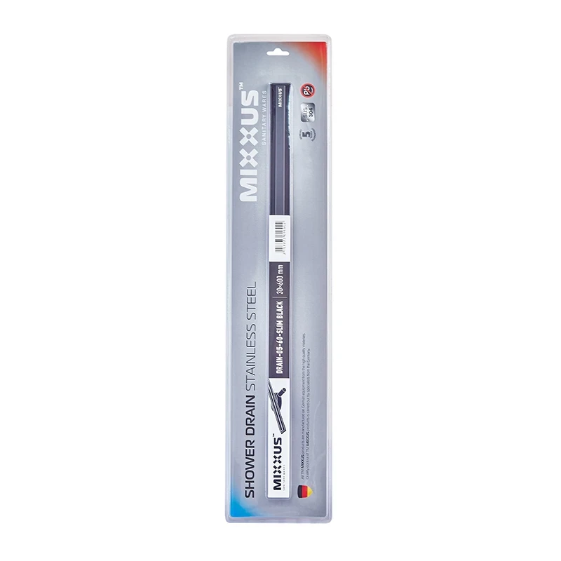 Душевой трап с нерж. стали SUS304 Mixxus Drain-05-60-Slim Black (30x600 мм) (Черный) (MI6169)